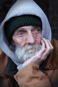 image of a homeless man